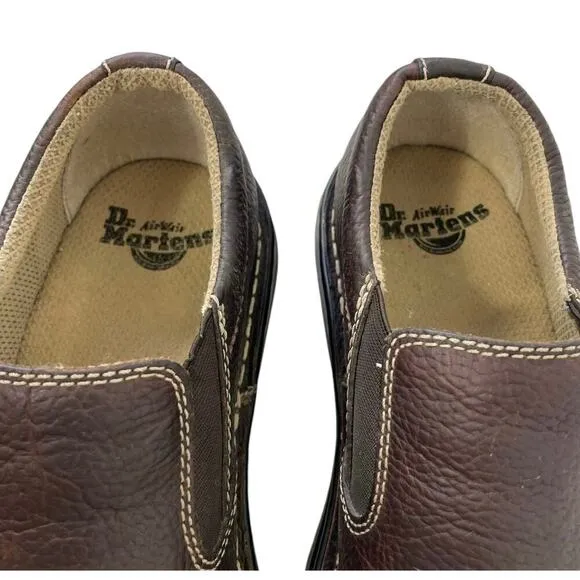 Dr. Martens Bryce Brown Leather Slip On Shoes Men’s 10 Casual Comfort Work