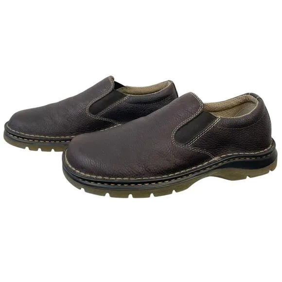 Dr. Martens Bryce Brown Leather Slip On Shoes Men’s 10 Casual Comfort Work