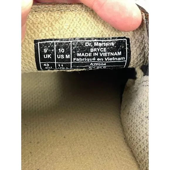 Dr. Martens Bryce Brown Leather Slip On Shoes Men’s 10 Casual Comfort Work