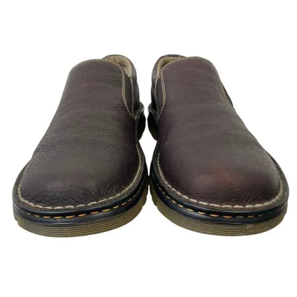 Dr. Martens Bryce Brown Leather Slip On Shoes Men’s 10 Casual Comfort Work