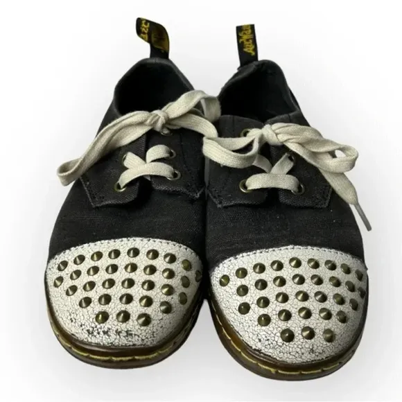 Dr. Martens Canvas Aldstud Bronze Studded Sneakers 6