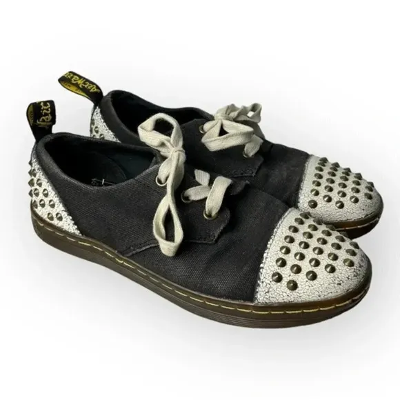 Dr. Martens Canvas Aldstud Bronze Studded Sneakers 6