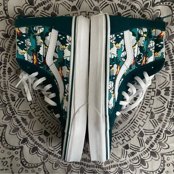 Dragon Hi Top Teal Vans