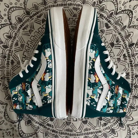 Dragon Hi Top Teal Vans