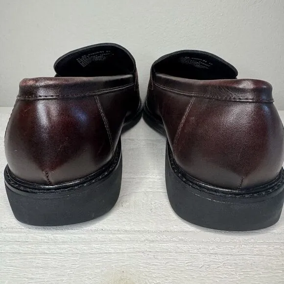 Drew Essex 43950-51 Mens Burgundy Leather Penny Loafers &amp; Slip Ons Shoes Size 11
