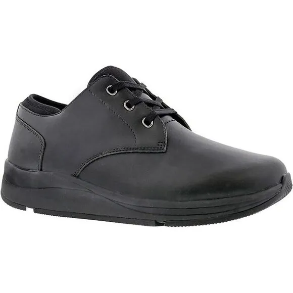 Drew Mens Armstrong Black Leather Flats Lifestyle Oxfords Shoes New