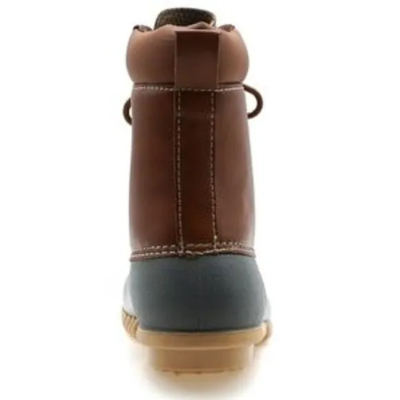 DUCK BOOTS by Outwoods Rain Faux Leather Waterproof Rubber Boots NWOT