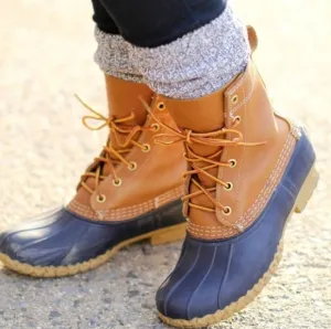 DUCK BOOTS by Outwoods Rain Faux Leather Waterproof Rubber Boots NWOT