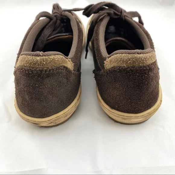 Dune London Men’s Dark Brown Leather Suede Casual Sneakers Size EU 44 / US 11