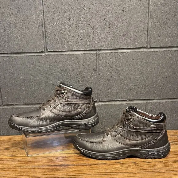 Dunham Brown Leather Moc Toe Hiking Boots Men’s 12 D