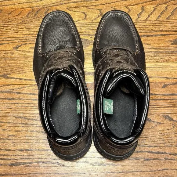 Dunham Brown Leather Moc Toe Hiking Boots Men’s 12 D