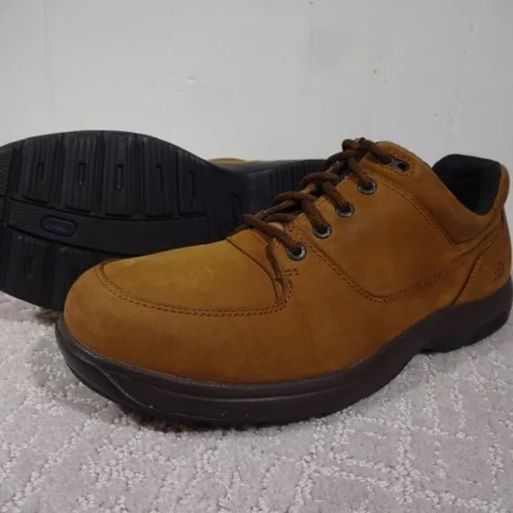 𝅺dunham Mens Size 9.5 EE US Brown Suede Leather Lace-Up Waterproof Shoes 8000BR