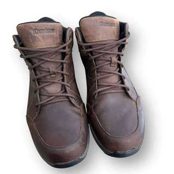 Dunham Men's Sutton Simon Lace up Brown Leather Chukka Boots Shoes size 14