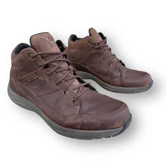 Dunham Men's Sutton Simon Lace up Brown Leather Chukka Boots Shoes size 14