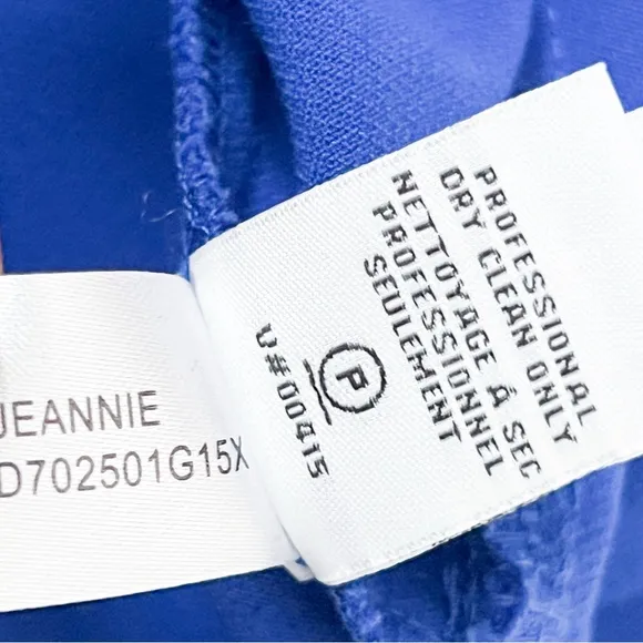 DVF Diane Von Furstenberg JEANNIE Fit Flare Pleated Dress Electric Blue Sz 4