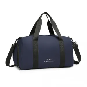 EA2305 - Kono Waterproof Duffel Bag Lightweight Sports Gym Bag With Shoes Compartment - Navy