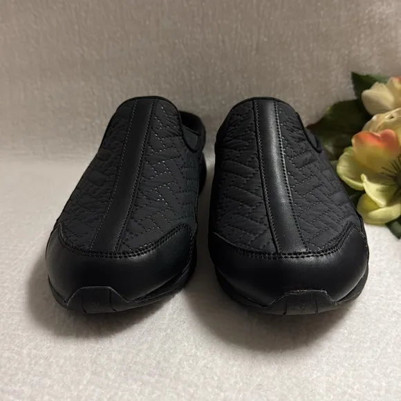 Easy Spirit Traveltime Black Estravel Time Clogs 8-1/2 W New