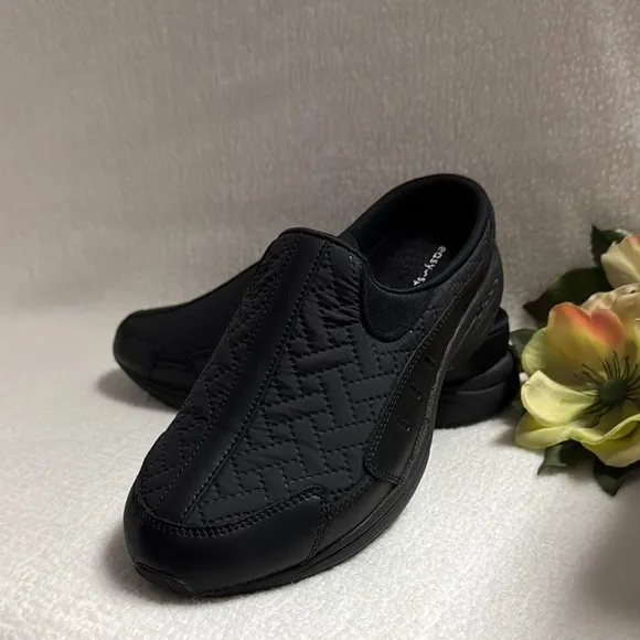 Easy Spirit Traveltime Black Estravel Time Clogs 8-1/2 W New