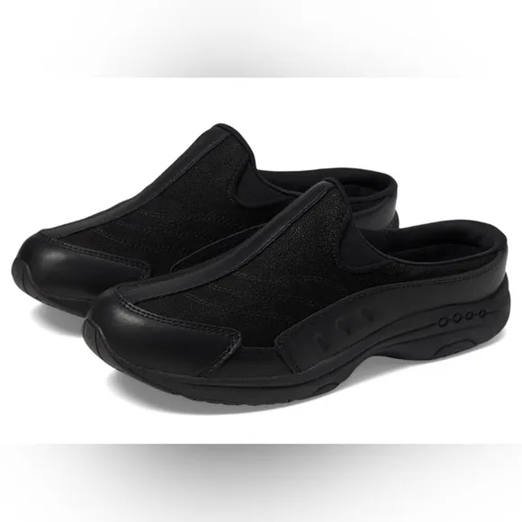 Easy Spirit Traveltime Black Estravel Time Clogs 8-1/2 W New