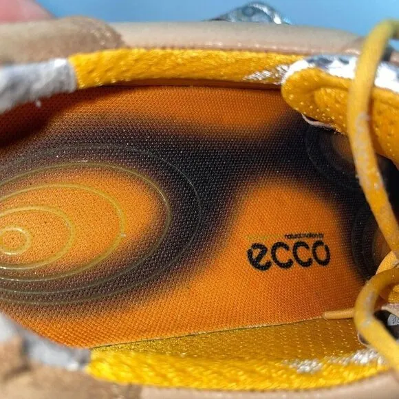 ECCO Biom Hybrid Hydromax Mens 8.5 Brown Golf Shoes Yak Leather Soft Spike