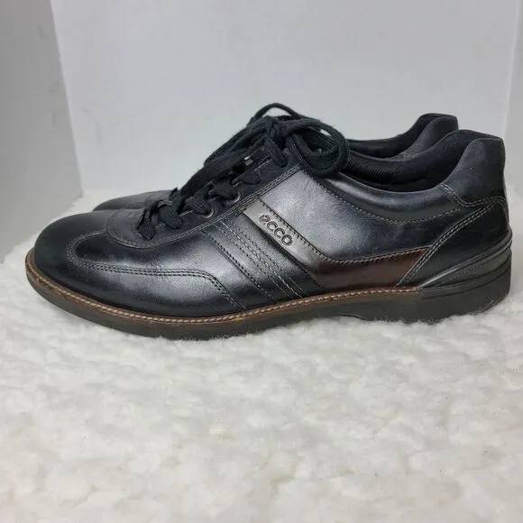 Ecco Chander Sneaker Men's Size 12  Black  Leather Casual Dress Shoes
