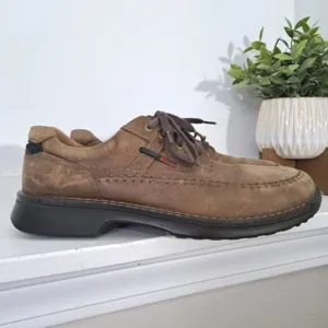 Ecco Fusion II Men's Casual Shoes Lace Up Leather Brown Tan Oxford Sz 44/10.5 US