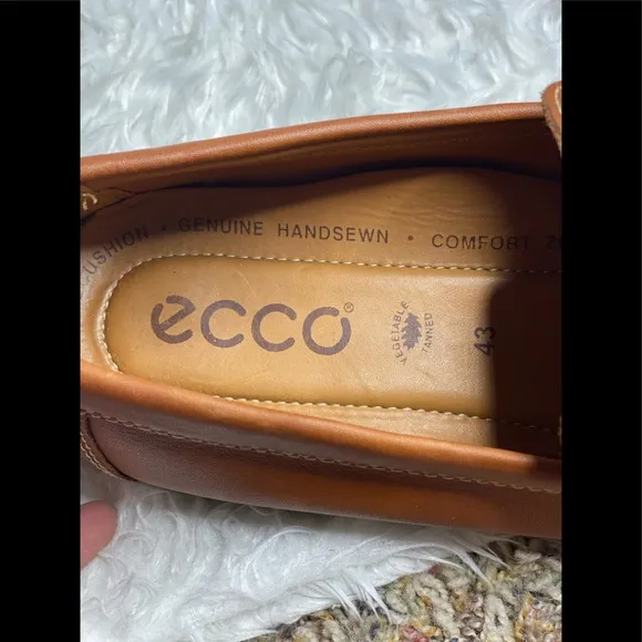 Ecco leather men loafers size 43