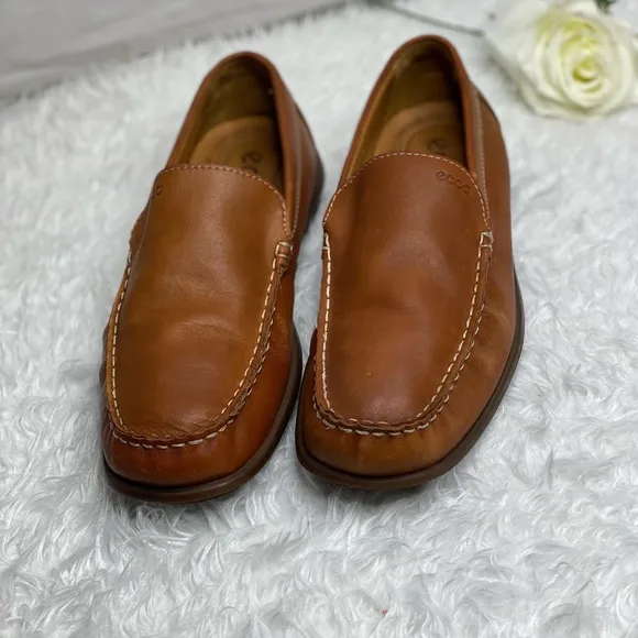 Ecco leather men loafers size 43