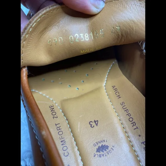 Ecco leather men loafers size 43