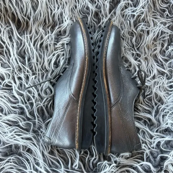 ECCO Pewter Leather Comfort Casual Sneaker Shoes Women Size 8.5 39.