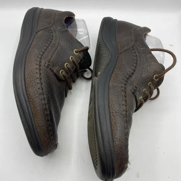 Ecco Seawalker Moc Toe Shoes Mens EU 44 Brown Leather Lace Up Casual