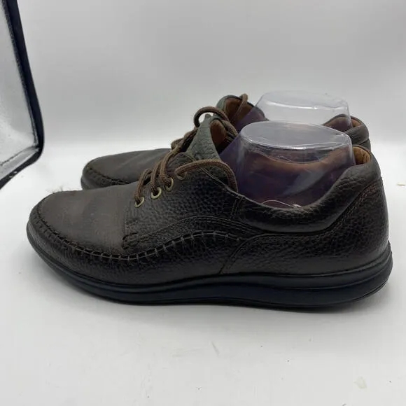 Ecco Seawalker Moc Toe Shoes Mens EU 44 Brown Leather Lace Up Casual