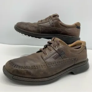 Ecco Seawalker Oxfords Mens 11.5 Brown Leather Casual Lace Dress Shoes EU 46