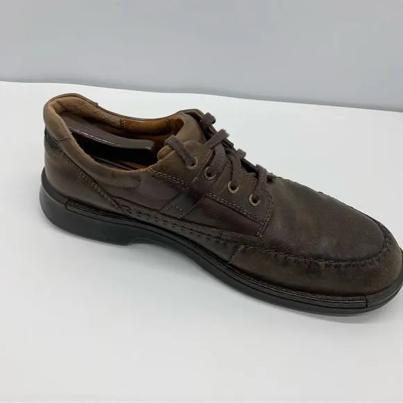 Ecco Seawalker Oxfords Mens 11.5 Brown Leather Casual Lace Dress Shoes EU 46