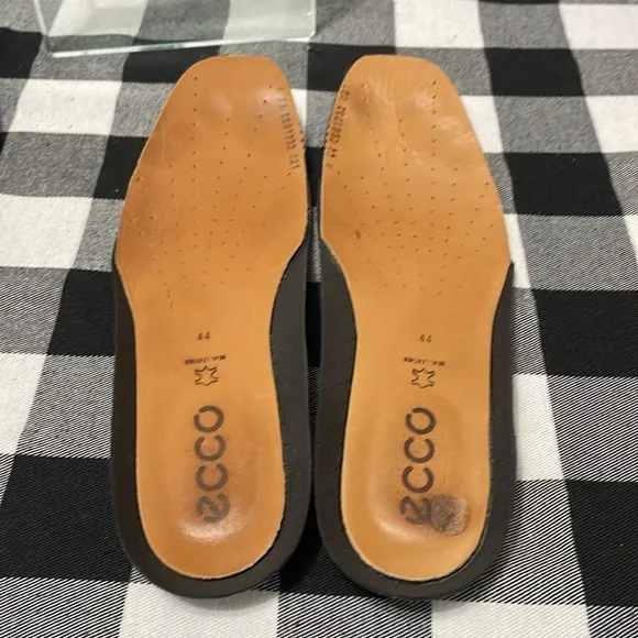 Ecco Shock Point Arch Support Brown Leather Oxford Dress Shoes Sz 44/ US 10-10.5