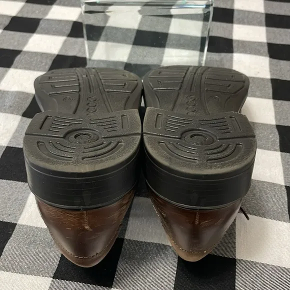 Ecco Shock Point Arch Support Brown Leather Oxford Dress Shoes Sz 44/ US 10-10.5