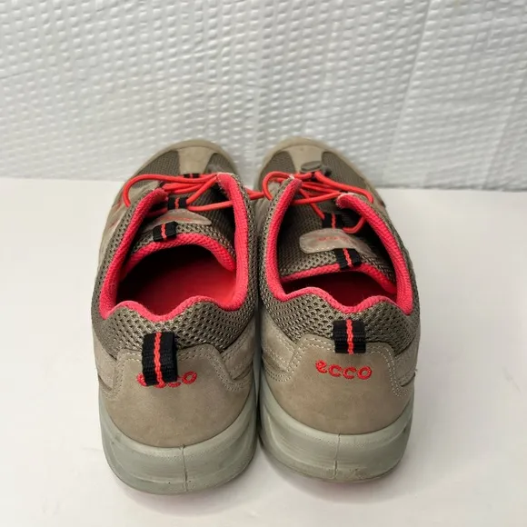 Ecco Shoes Grey/Pink Walking Shoes Size 38 Or US 7