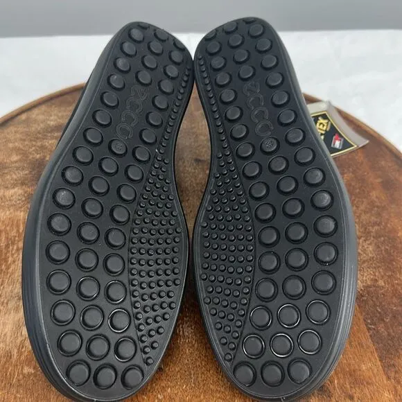 Ecco Shoes Wm 38 (US 7-7.5) Soft 7 Black Slip On Sneaker Gtx Waterproof Loafer