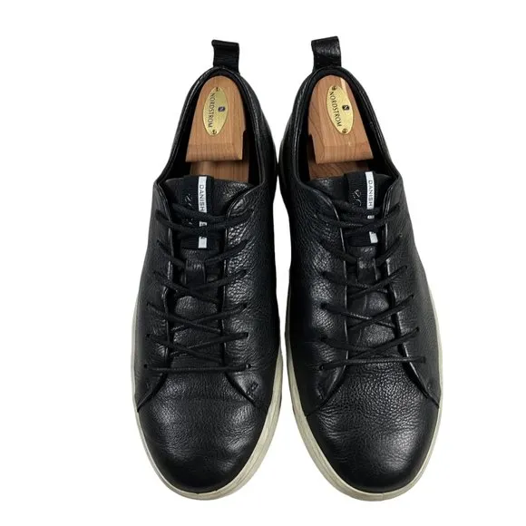 ECCO Sneakers Walking Shoes Mens Size 44 (US 10-10.5) Black Leather Lace Up