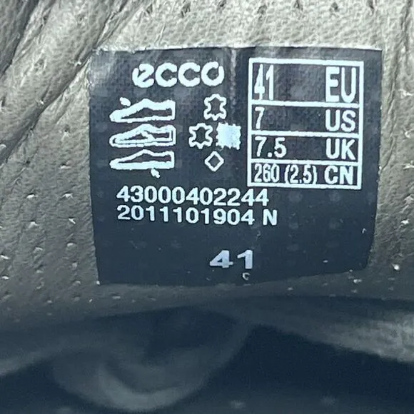 Ecco Soft 7 Men's‎ Shoes 41 / 7 Gray Leather Casual Lace Up Sneakers 43000402244