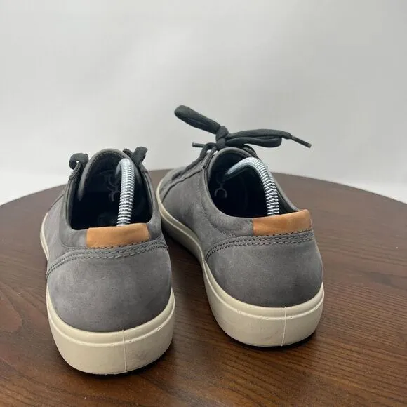 Ecco Soft 7 Men's‎ Shoes 41 / 7 Gray Leather Casual Lace Up Sneakers 43000402244