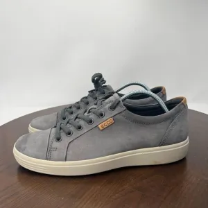 Ecco Soft 7 Men's‎ Shoes 41 / 7 Gray Leather Casual Lace Up Sneakers 43000402244