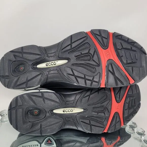 ECCO Yak Leather Receptor Black Hiking Walking Shoes Mens Sz 11-11.5 EU-45 NEW