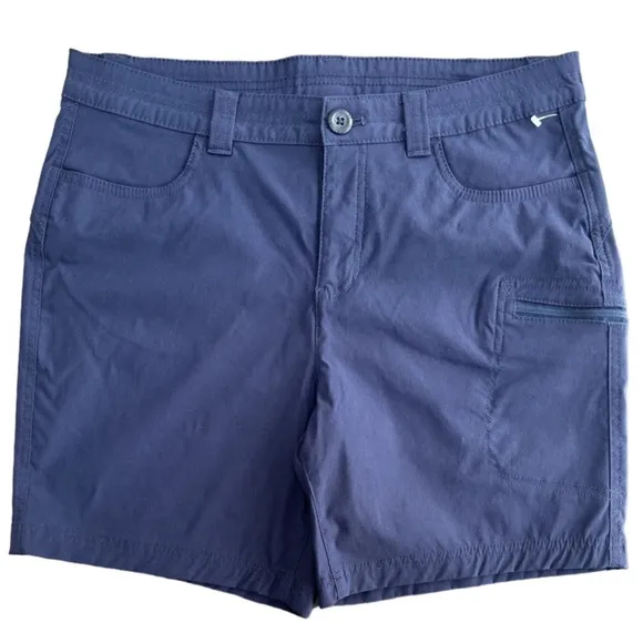 Eddie Bauer Shorts Side Zipper Classic Cargo Chino Navy Blue Size Womens Size 12
