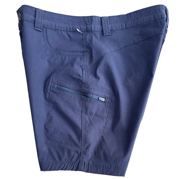 Eddie Bauer Shorts Side Zipper Classic Cargo Chino Navy Blue Size Womens Size 12