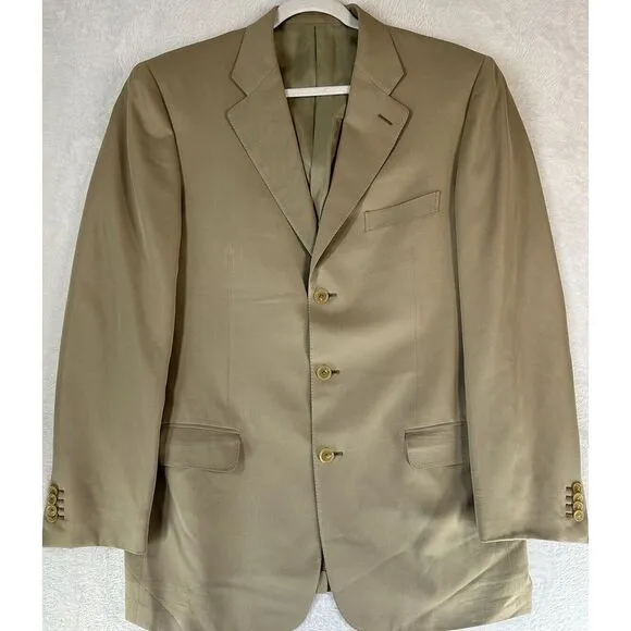 Emernegildo Zigna US 42-44 Mens Sports Jacket Blazer 100 Wool Worsted * SIZE