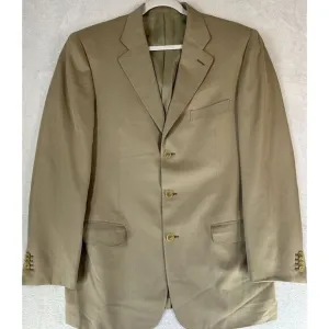 Emernegildo Zigna US 42-44 Mens Sports Jacket Blazer 100 Wool Worsted * SIZE