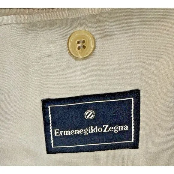 Emernegildo Zigna US 42-44 Mens Sports Jacket Blazer 100 Wool Worsted * SIZE