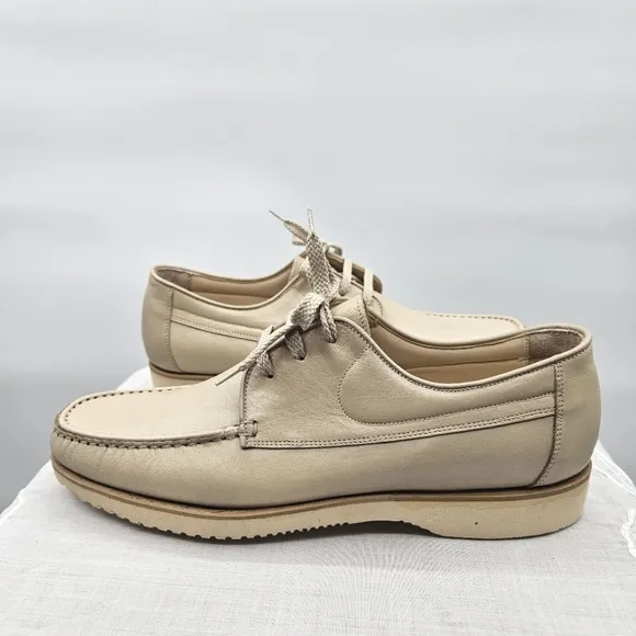 E.T. Wright Men's Cream Leather Lace Up Shoes Size 9.5 AA