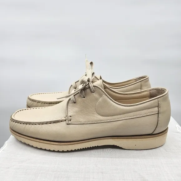 E.T. Wright Men's Cream Leather Lace Up Shoes Size 9.5 AA